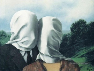  amantes Pintura al %C3%B3leo - Los amantes 1928 René Magritte